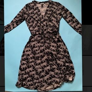H&M Tiger Print Midi Dress